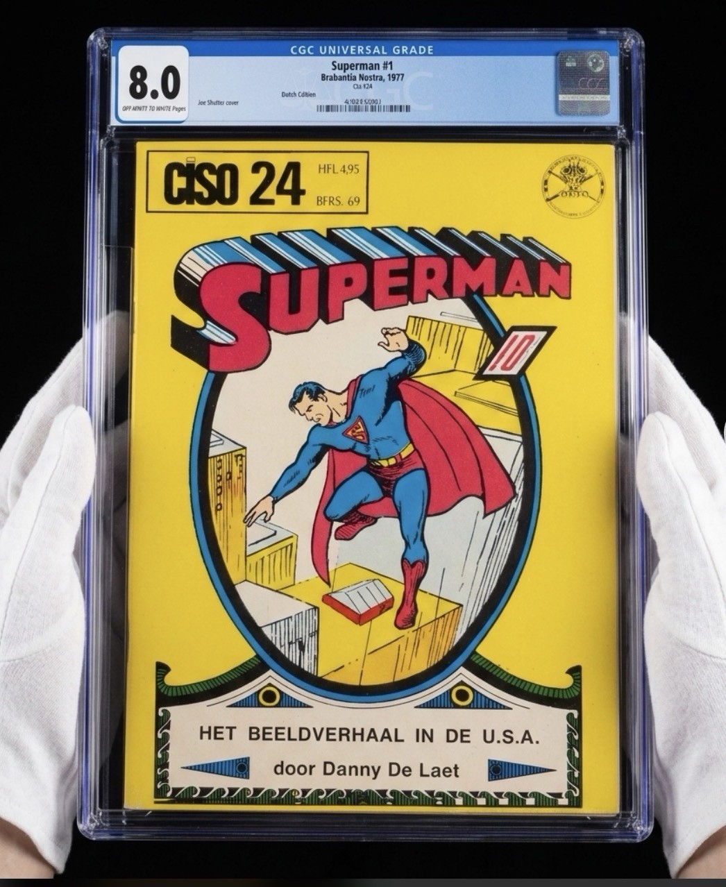 1977 Brabantia Nostra Dutch/Netherlands Edition Superman #1 Comic Book. CGC 8.0