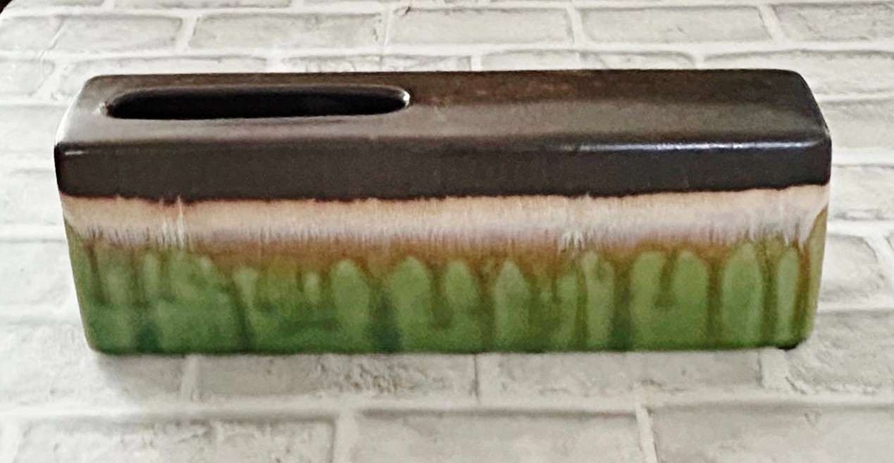 Vintage Drip Glaze Rectangular Ceramic Pottery Planter Unsigned 14 Vintage Drip Glaze Rectangular Ceramic Pottery Planter Unsigned 14