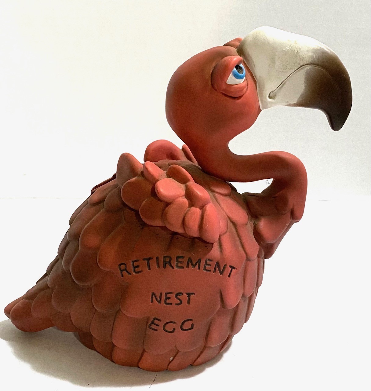 OLD BUZZARD RETIREMENT NEST EGG BANK, 7” TALL, 7\