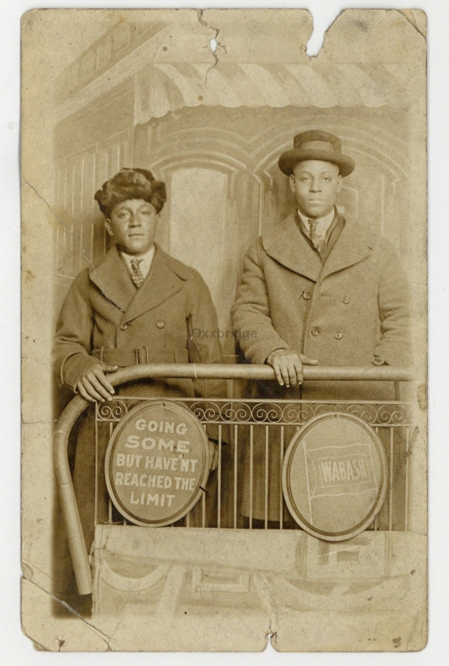 African American Railway Photo 1910 WABASH Railroad RPPC Black Men RR Q9717