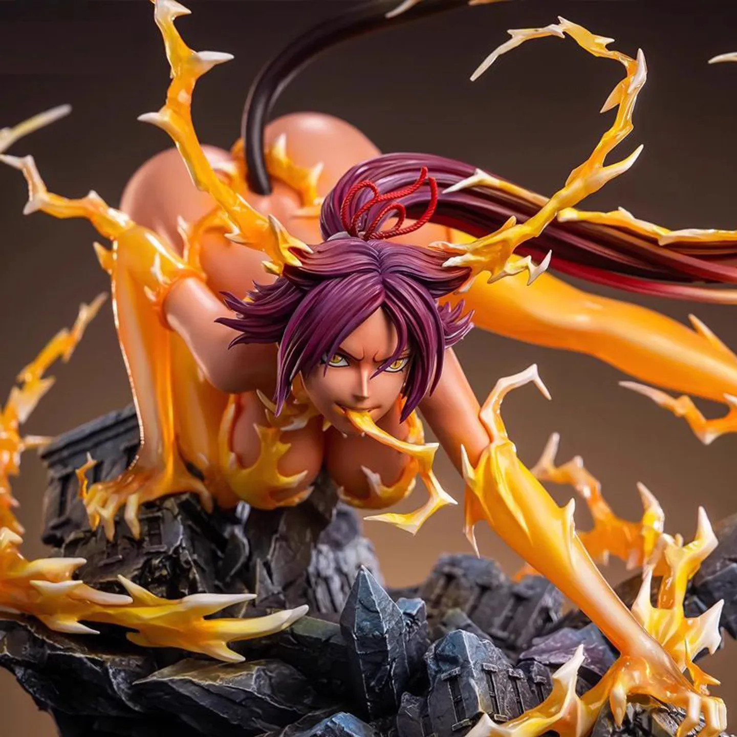 Bleach Shihouin Yoruichi Cat Girl Figure 25cm PVC Flash Goddess no box
