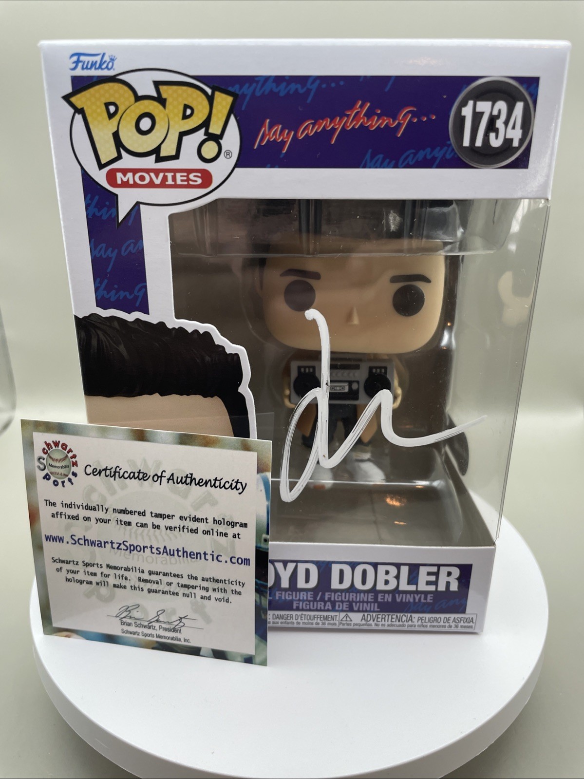 Funko Pop Vinyl: Lloyd Dobler #1734 Signed John Cusack ( Swartz Certification)