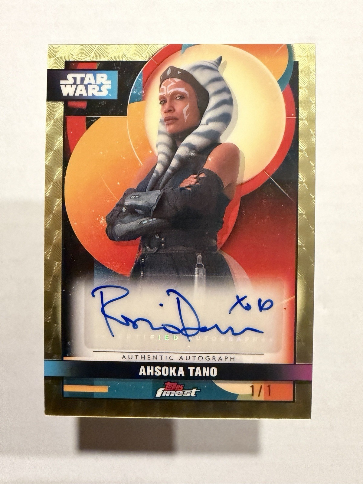 2025 Star Wars Finest Ahsoka Tano Rosario Dawson Auto 1/1 FA-RD superfractor
