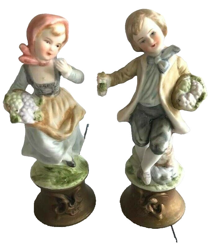 Bisque / Porcelain Colonial Figurines set of Two # 7858