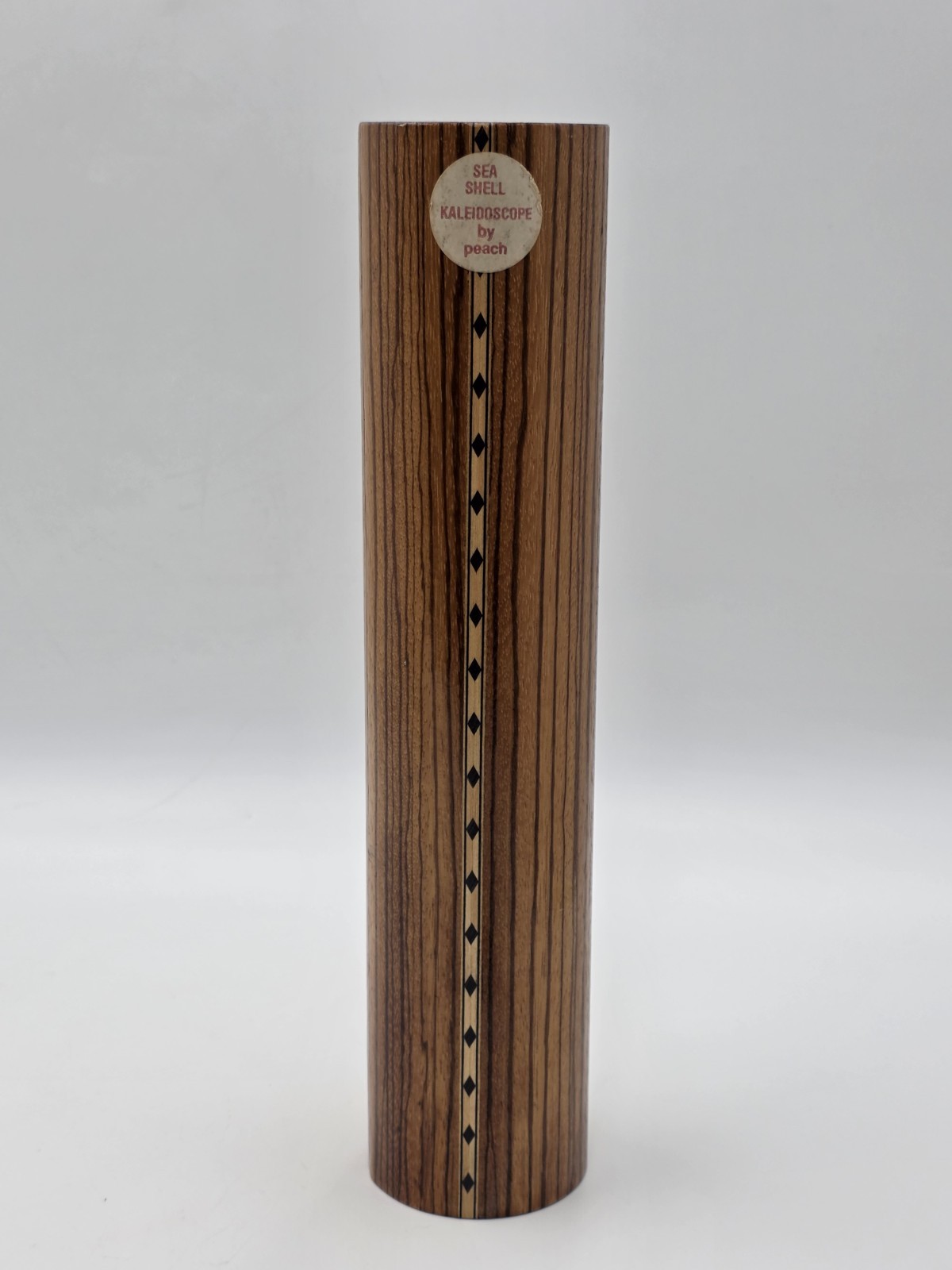 Vintage Collectible Wooden Kaleidoscope - Peach Reynolds 1981. Signed. 13 Inch