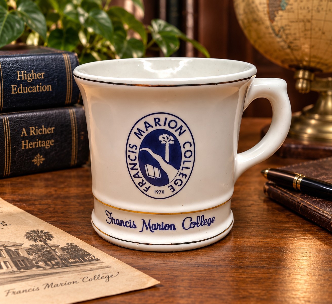 Vintage Francis Marion College Coffee Mug 1970 Seal Made In USA Alumni