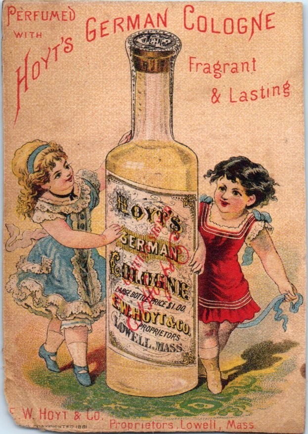 Victorian Trade Cards 1881 Hoyt\'s German Cologne - Fragrant & Lasting