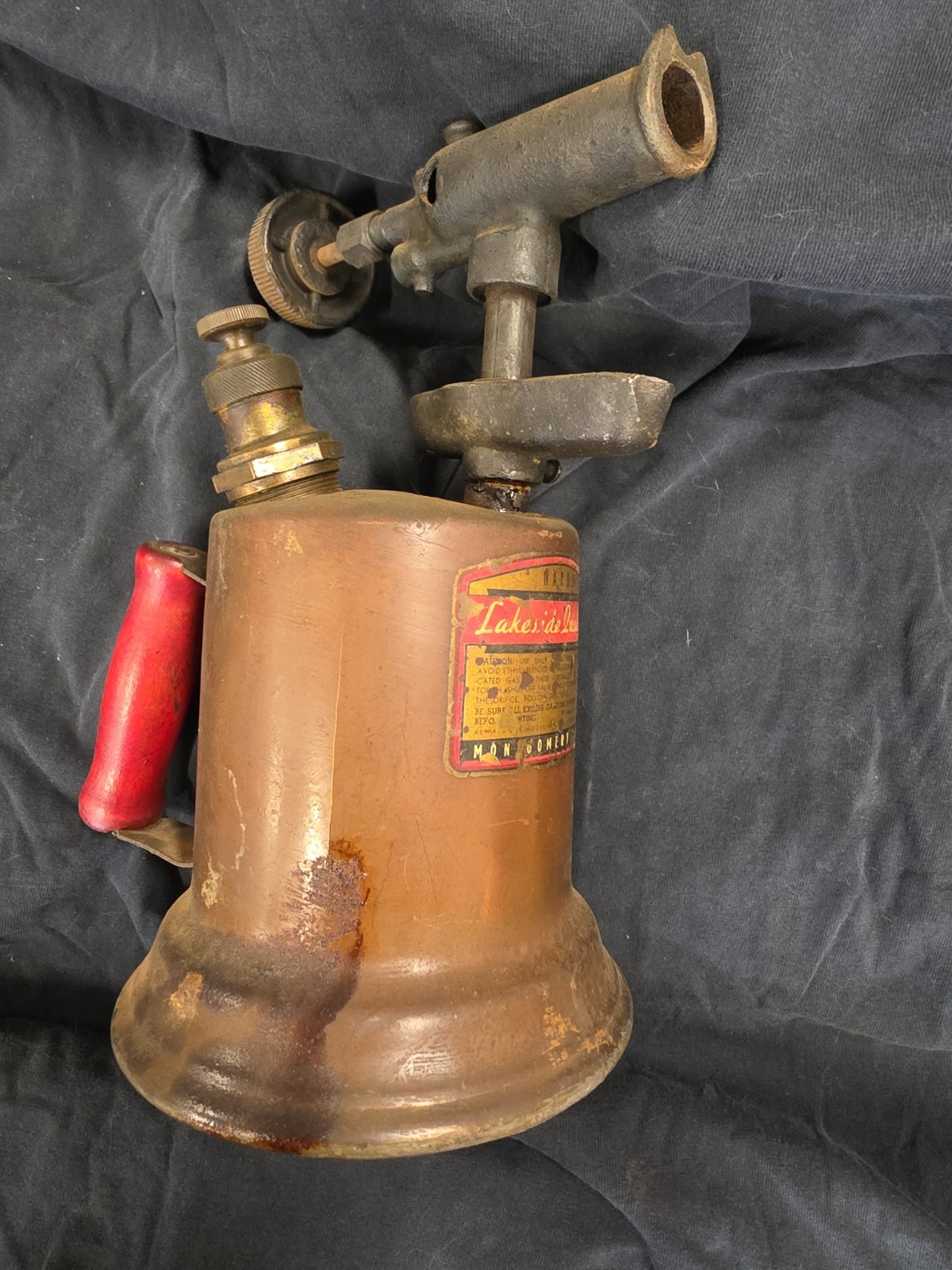 #5516 Antique Montgomery Ward Powr- Pump Blow Torch, Untested