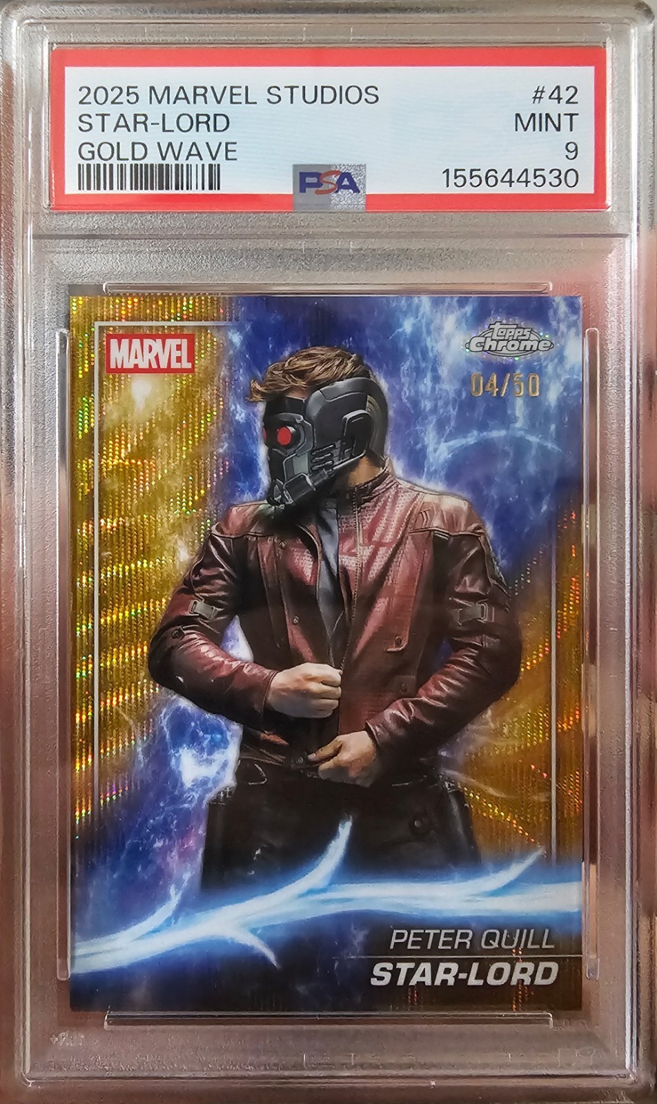 2025 Marvel Studios Star-Lord #42 Gold Wave /50
