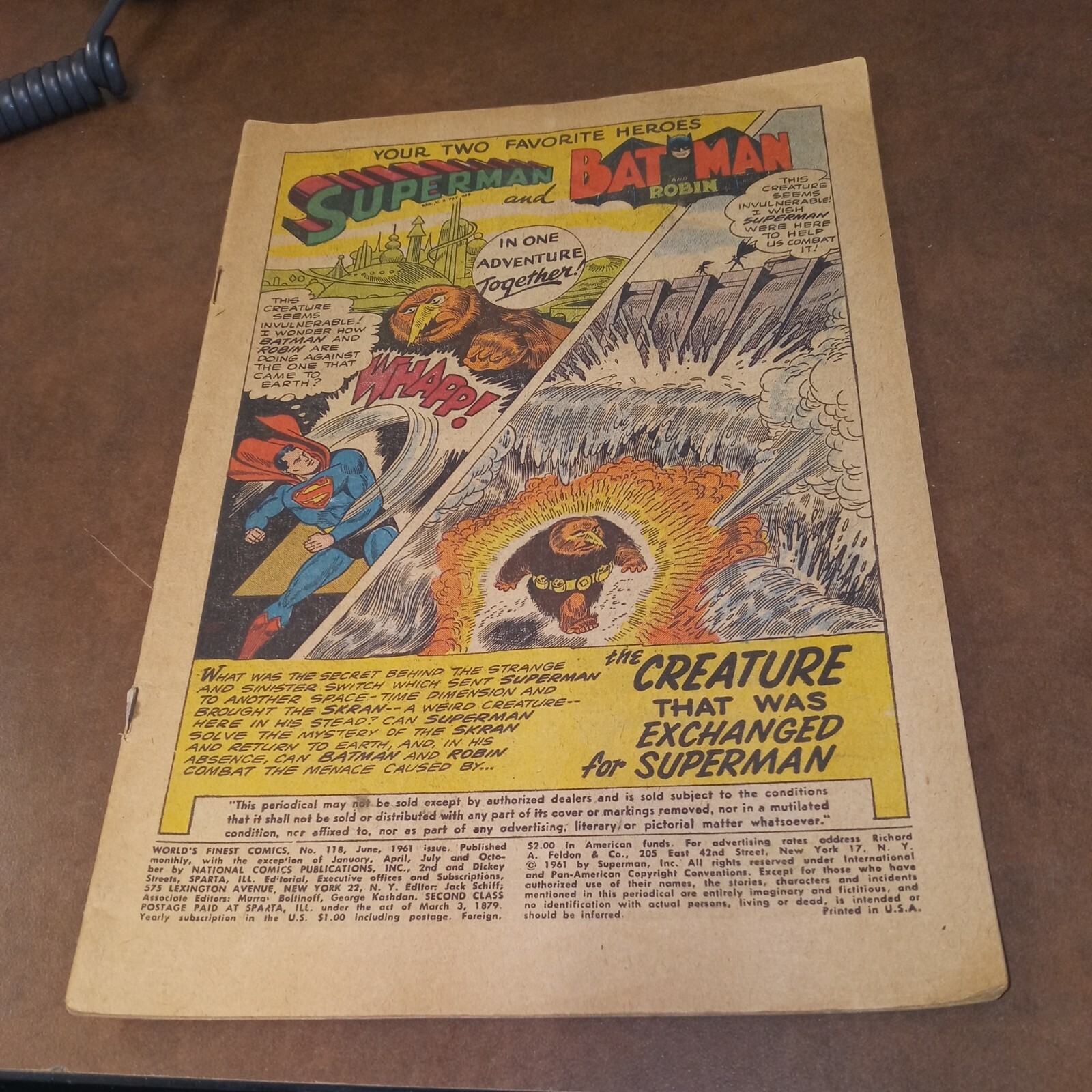 World\'s Finest #118 Batman and Superman dc comics 1961 silver age superhero book