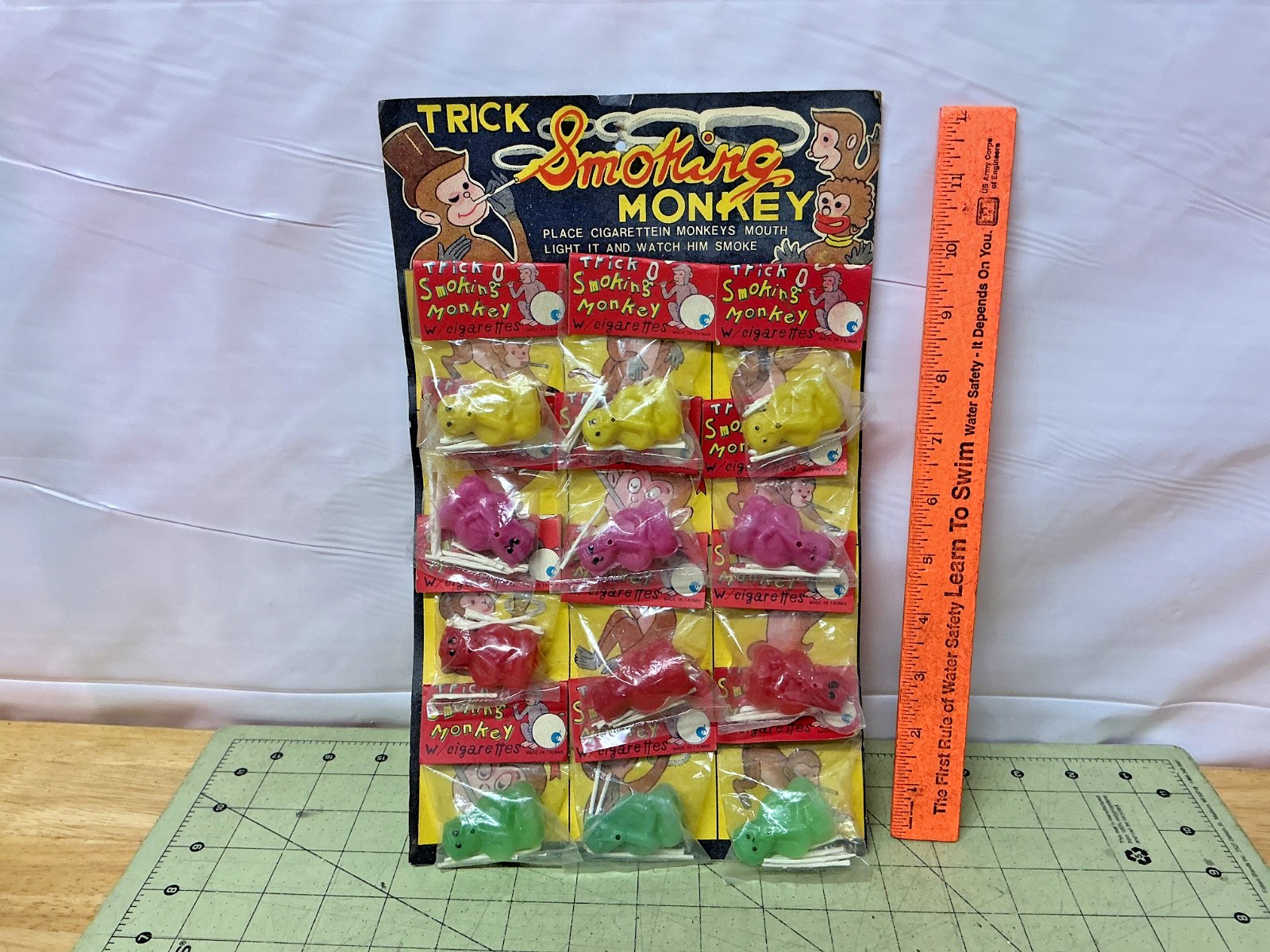Vintage Trick Smoking Monkey retail store display original condition as-is