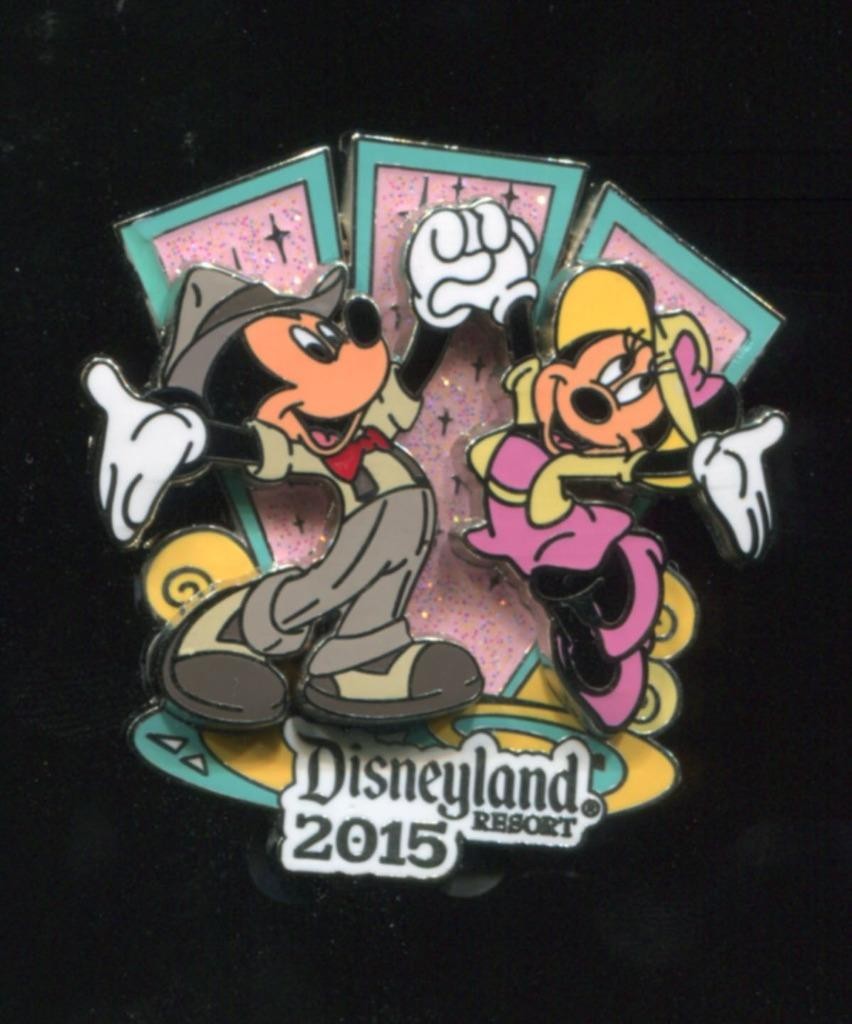 DLR 1950\'s Dancing Mickey and Minnie Dapper Day 2015 LE Disney Pin 107949