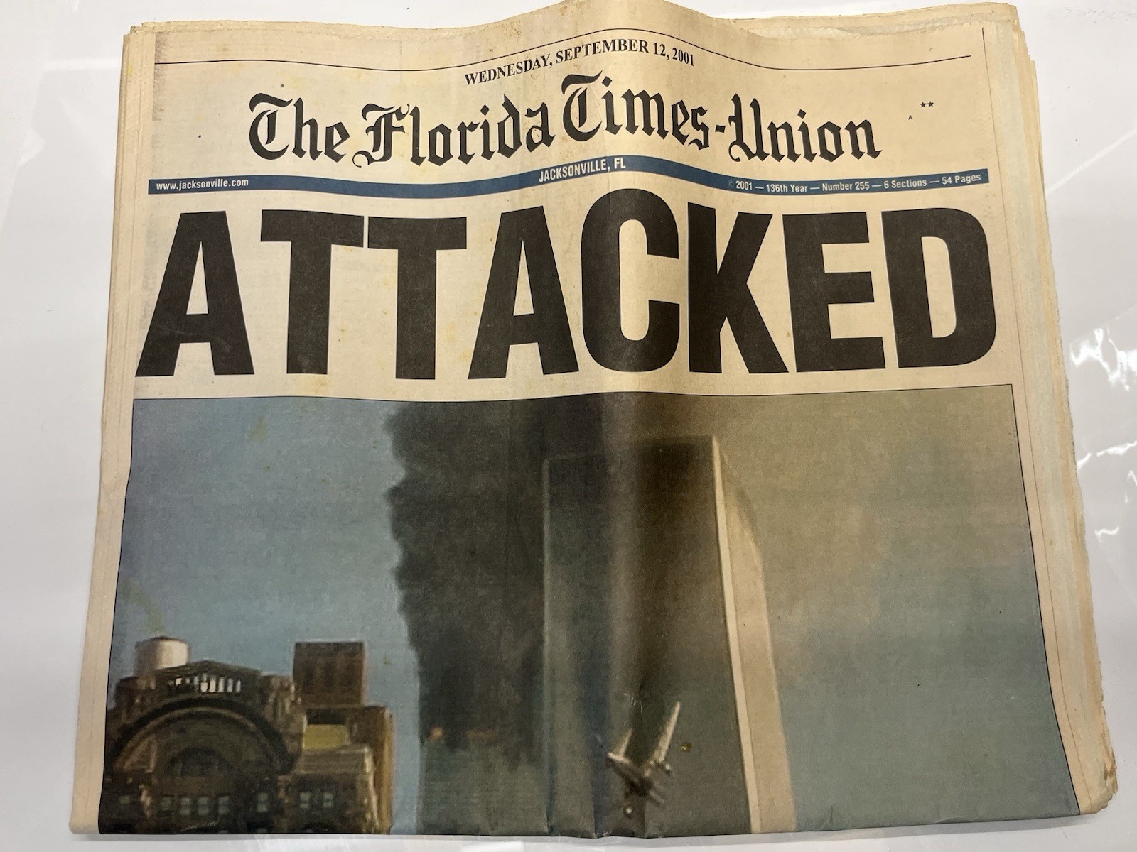 Florida Times Union Attacked 9/11 Sections A-D Original