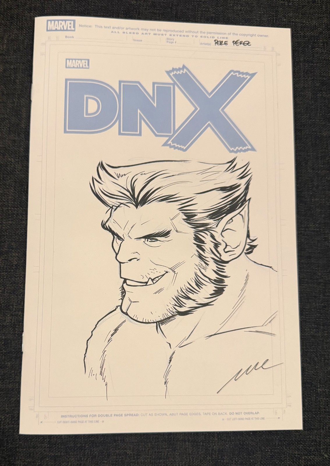 🔥 DNX #1  Original Pere Perez Signed Sketch Cover Variant Beast 1:1🔥