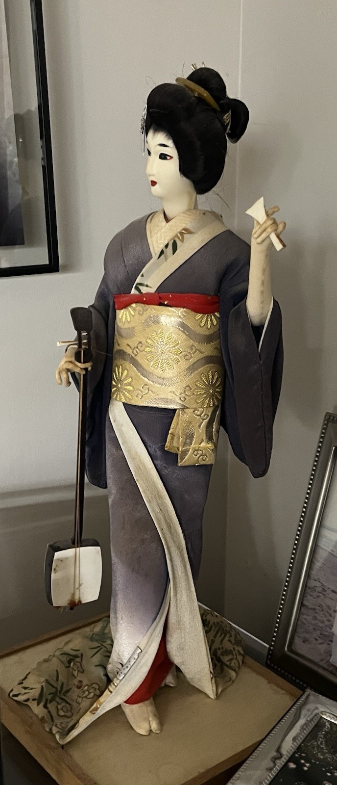 vintage Japanese Nihon ningyo or geisha doll 20”h