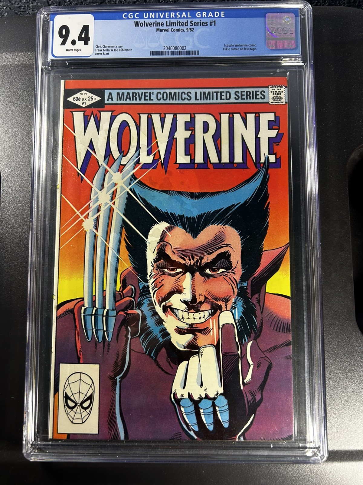 Wolverine Limited Series #1 CGC 9.4 Marvel Comics Sept. 1982 
