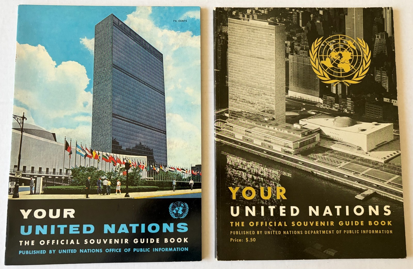 Lot 2 Vintage Your United Nations Souvenir Guide Books 1957 1960 Mid Century