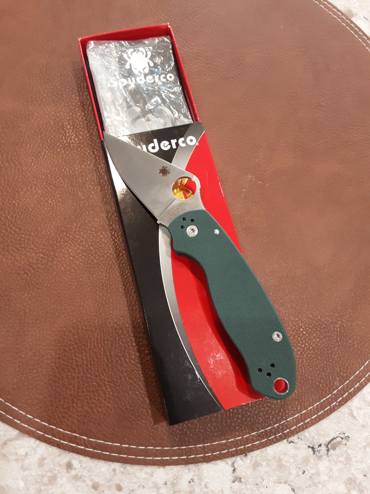 New Spyderco C223GPGR Para 3 Forest Green G-10 CTS-204P KW Exclusive Knife