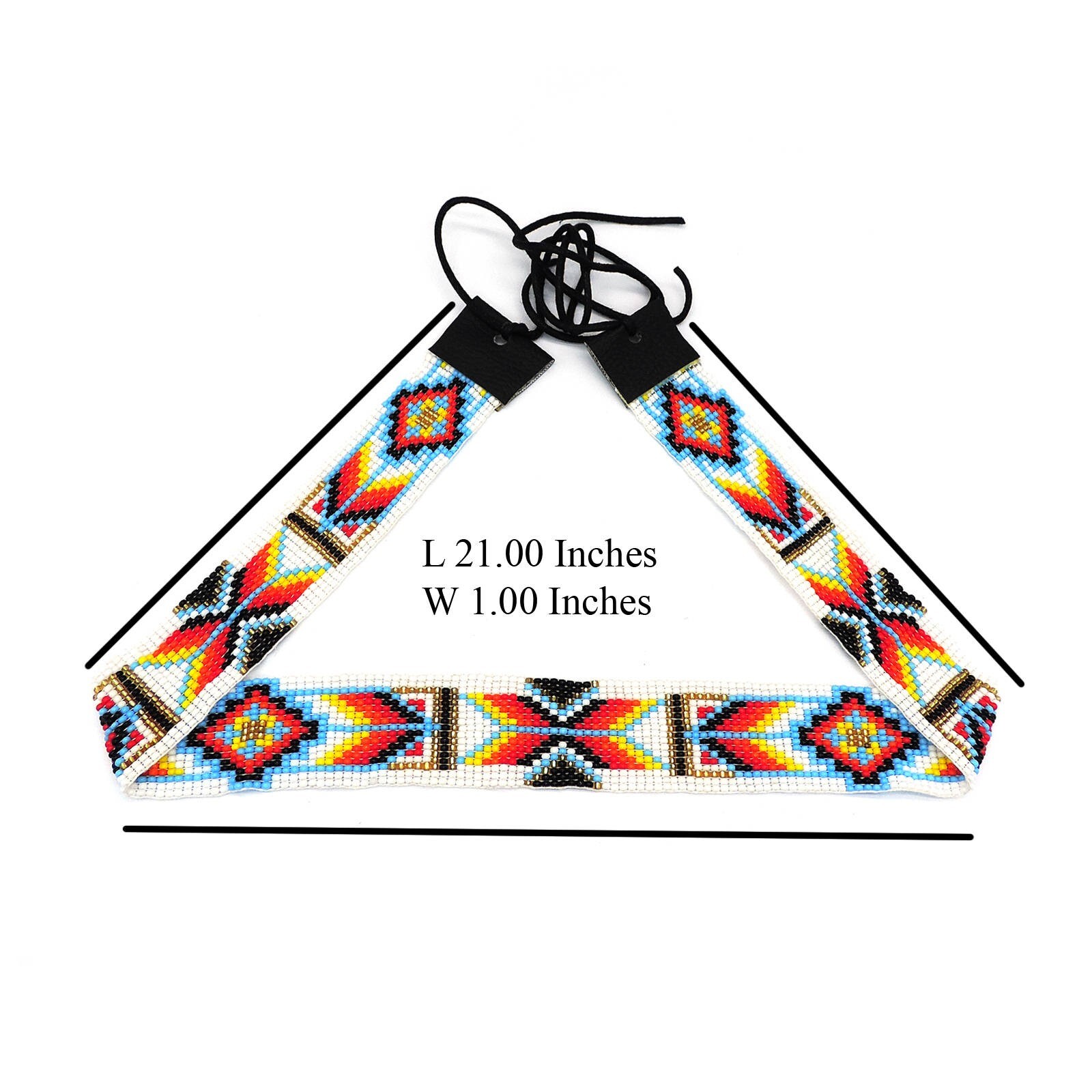 Nation New Native American Jewelry Hatband Hand Beaded Hat Band New Multi Color Nation New Native American Jewelry Hatband Hand Beaded Hat Band New Multi Color