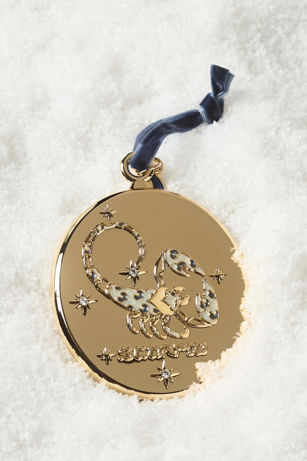 Anthropologie Lou Benesch Zodiac Ornament Gold Plated 