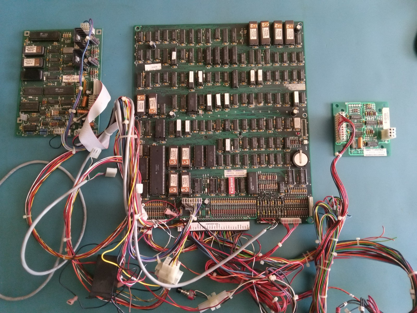 Bally Midway Tri-Sports -- PCB, Sound, Wire Harness, Trackball, Marquee, Working
