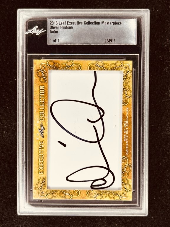Oliver Hudson 2018 Leaf Cut Signature signed autographed slab 1/1 JSA Nashville Oliver Hudson 2018 Leaf Cut Signature signed autographed slab 1/1 JSA Nashville