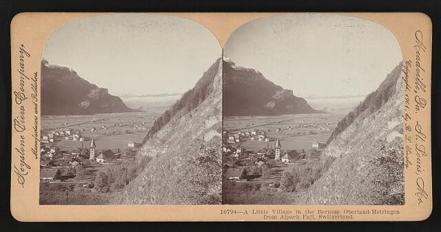 Meiringen Bernese Oberland Switzerland 1900s Little Village Alpach Fall