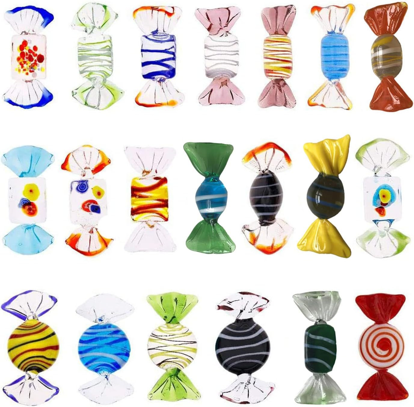 20PCS Vintage Glass Candy Ornaments – Party, Wedding, Christmas Decor (Style 1) 20PCS Vintage Glass Candy Ornaments – Party, Wedding, Christmas Decor (Style 1)
