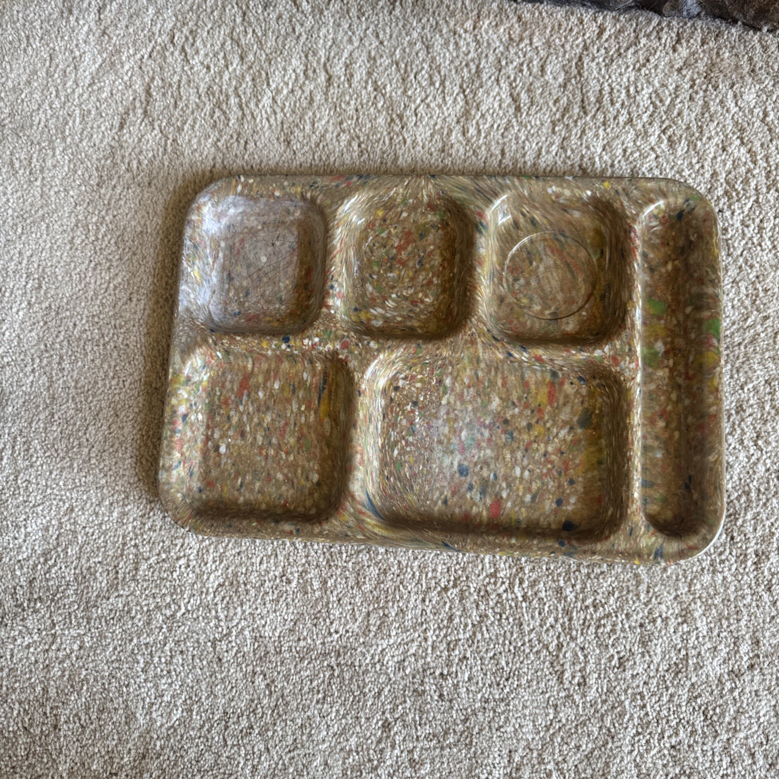 VTG Marbleized Dallas Ware P-71 School Lunch Trays Melamine MCM 14
