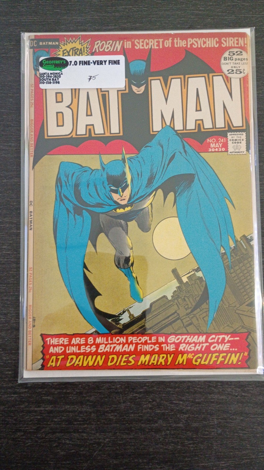 DC Comics Batman # 241 VF/VF+  High Grade Neal Adams Cover ICONIC Cover RARE