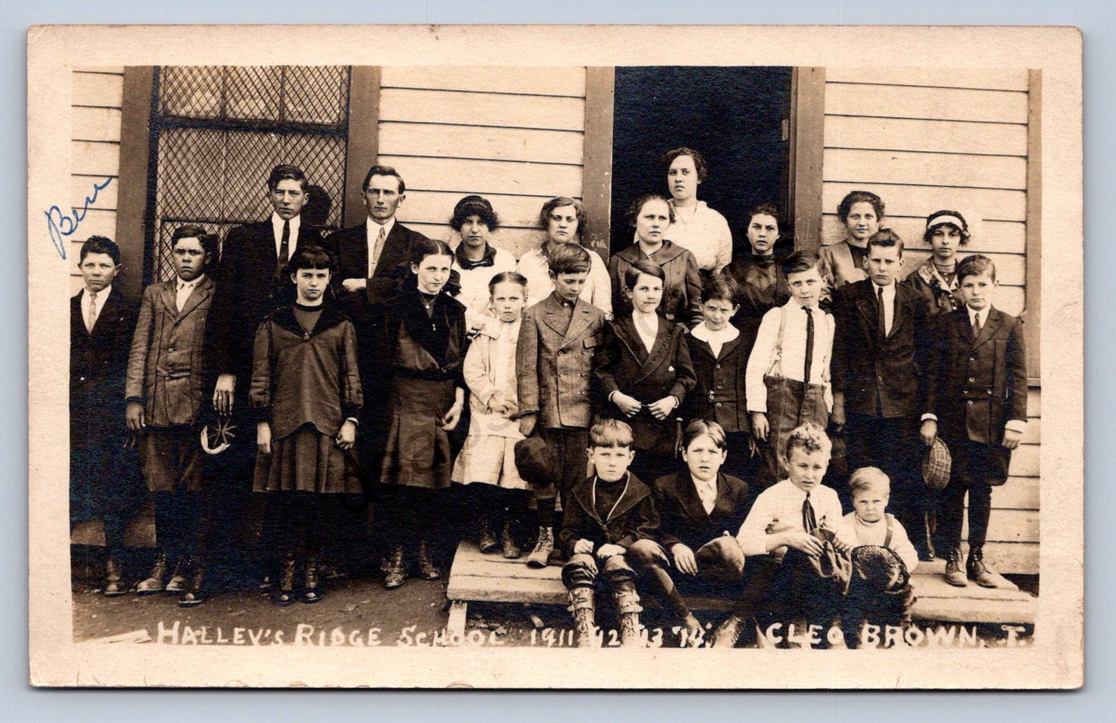 J87/ Ava Ohio RPPC Postcard c1910 Halley's Ridge School Noble County 1144 J87/ Ava Ohio RPPC Postcard c1910 Halley's Ridge School Noble County 1144