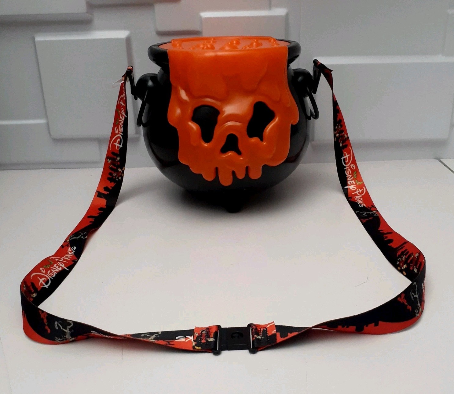 Disney Parks Poisoned Apple Cauldron Orange Light-Up Popcorn Bucket