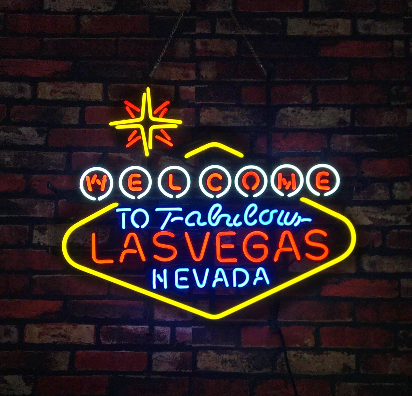 Welcome to Lasvegas Neveda Vintage Style Neon Sign Light Glass Decor YT 24
