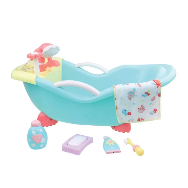 JC Toys For Keeps Baby Doll Bath Tub with Accessories