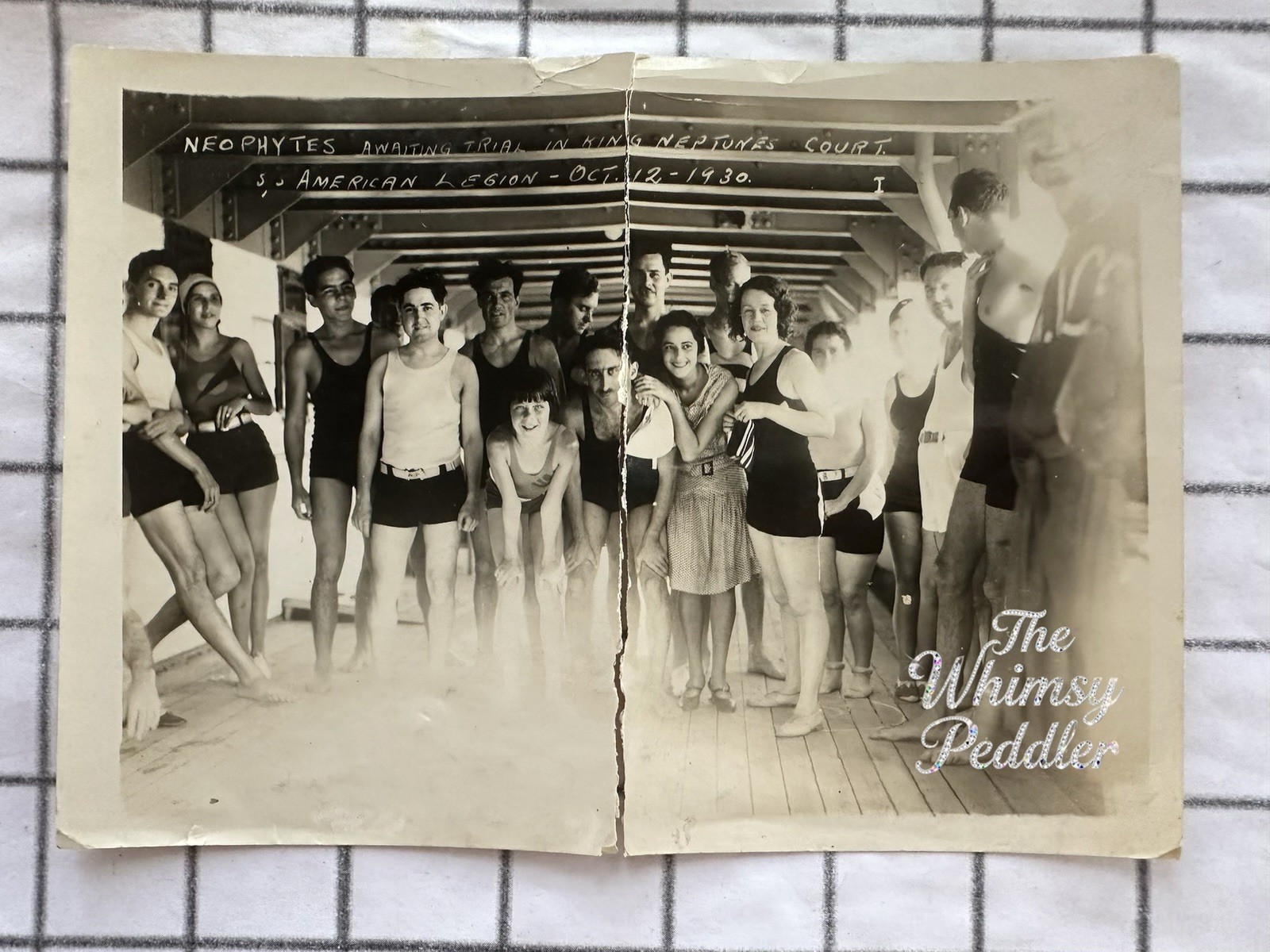 1930 SS American Legion King Neptune Court Equator Crossing Ship Photo