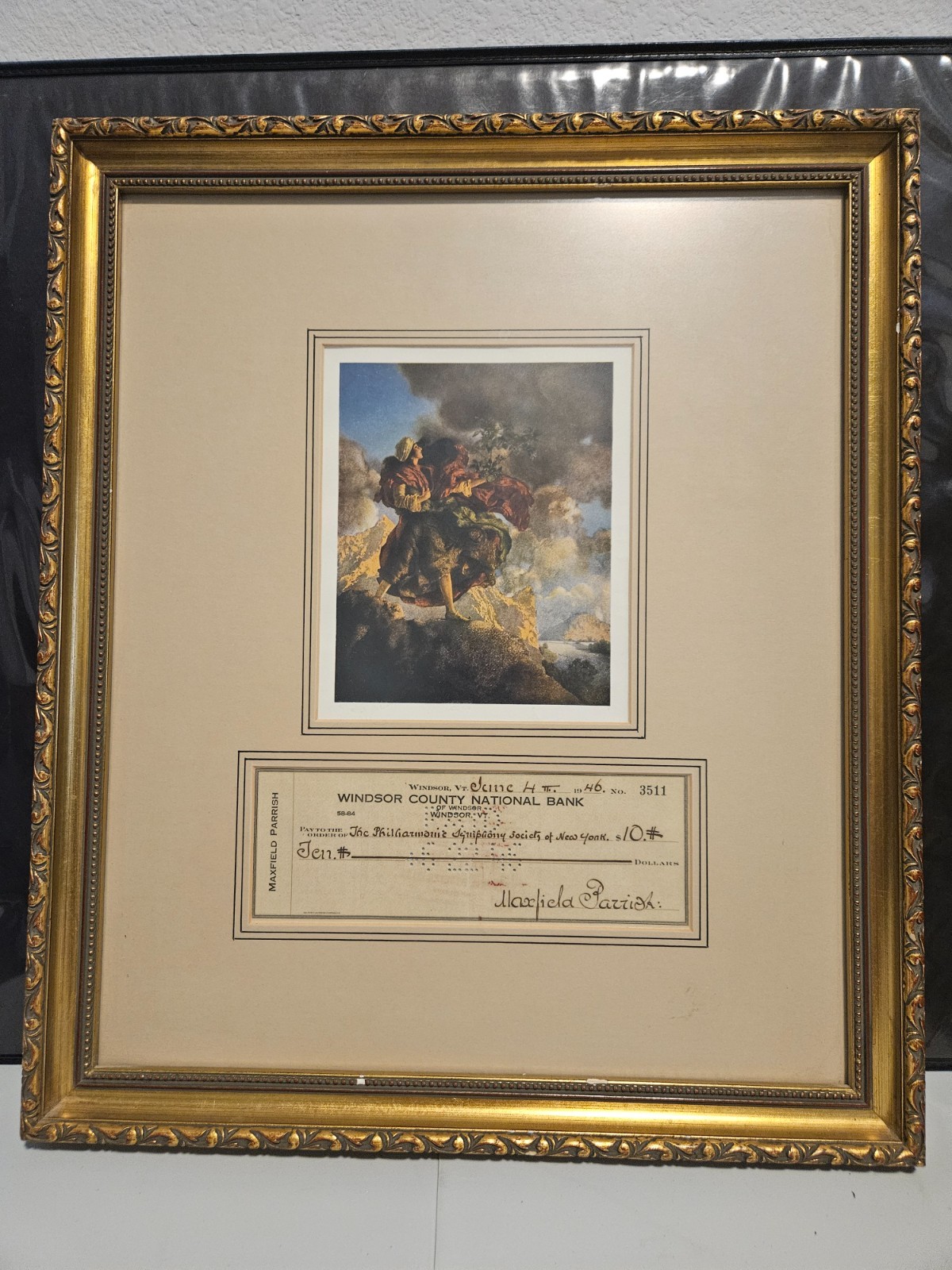 RARE ORIGINAL 1946 CHECK SIGNED by PAINTER 