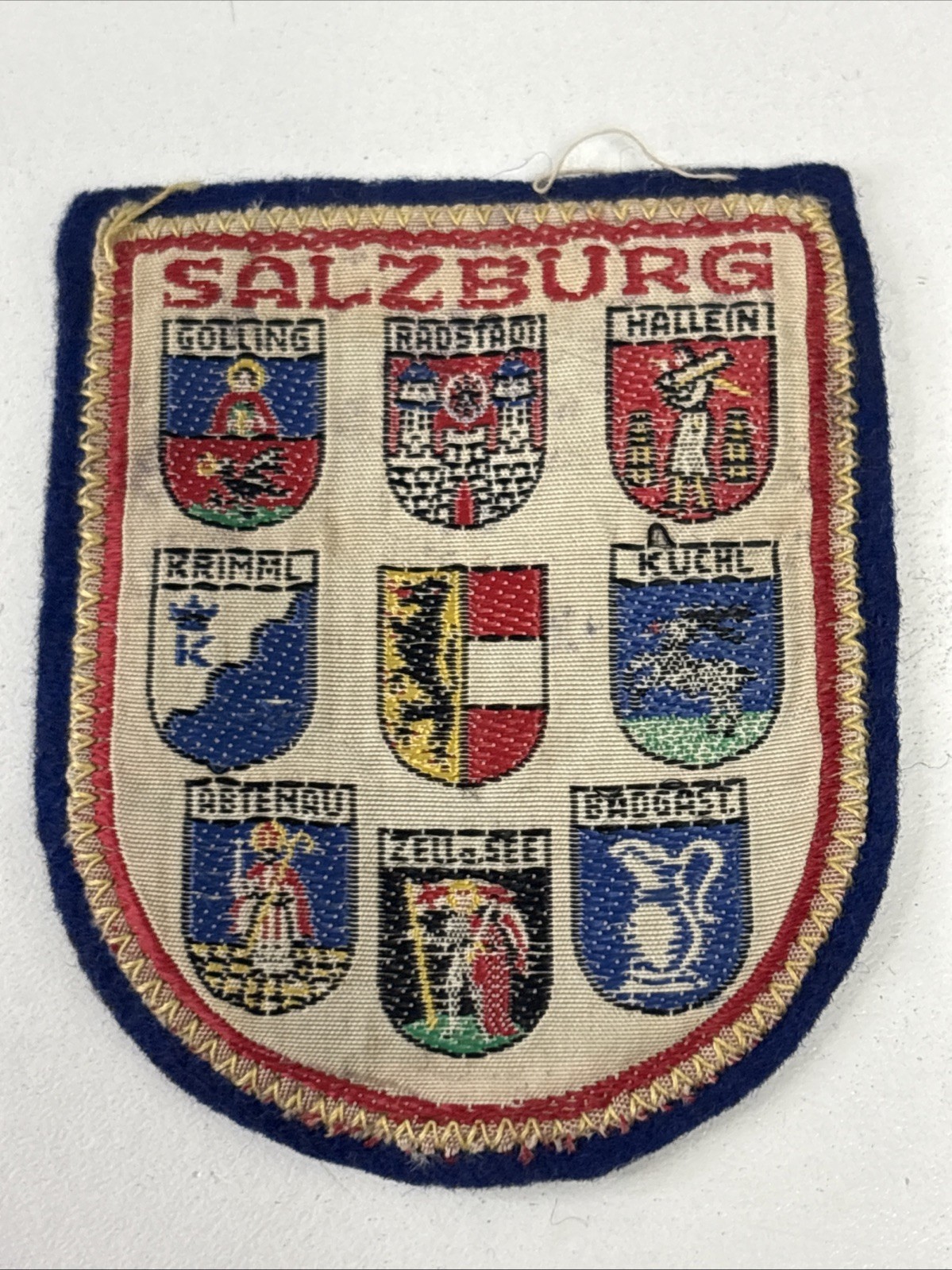 Vintage Salzburg Austria Souvenir Patch City Crests Woven Sew On Travel Badge 