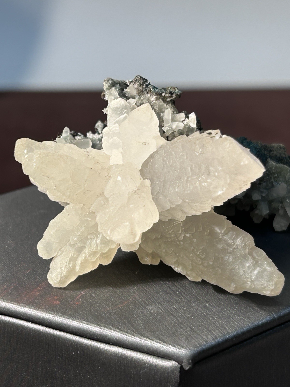 Vintage Calcite Crystal Cluster Brazil Hamel Mining Label Cabinet Specimen