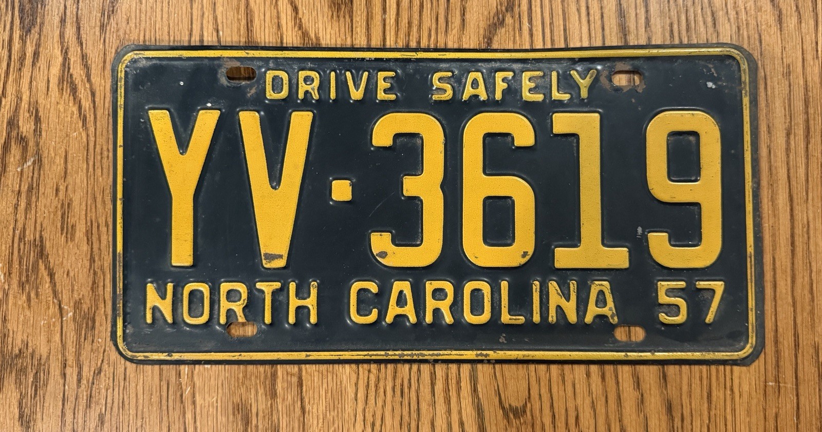 1957 North Carolina License Plate Car Tag