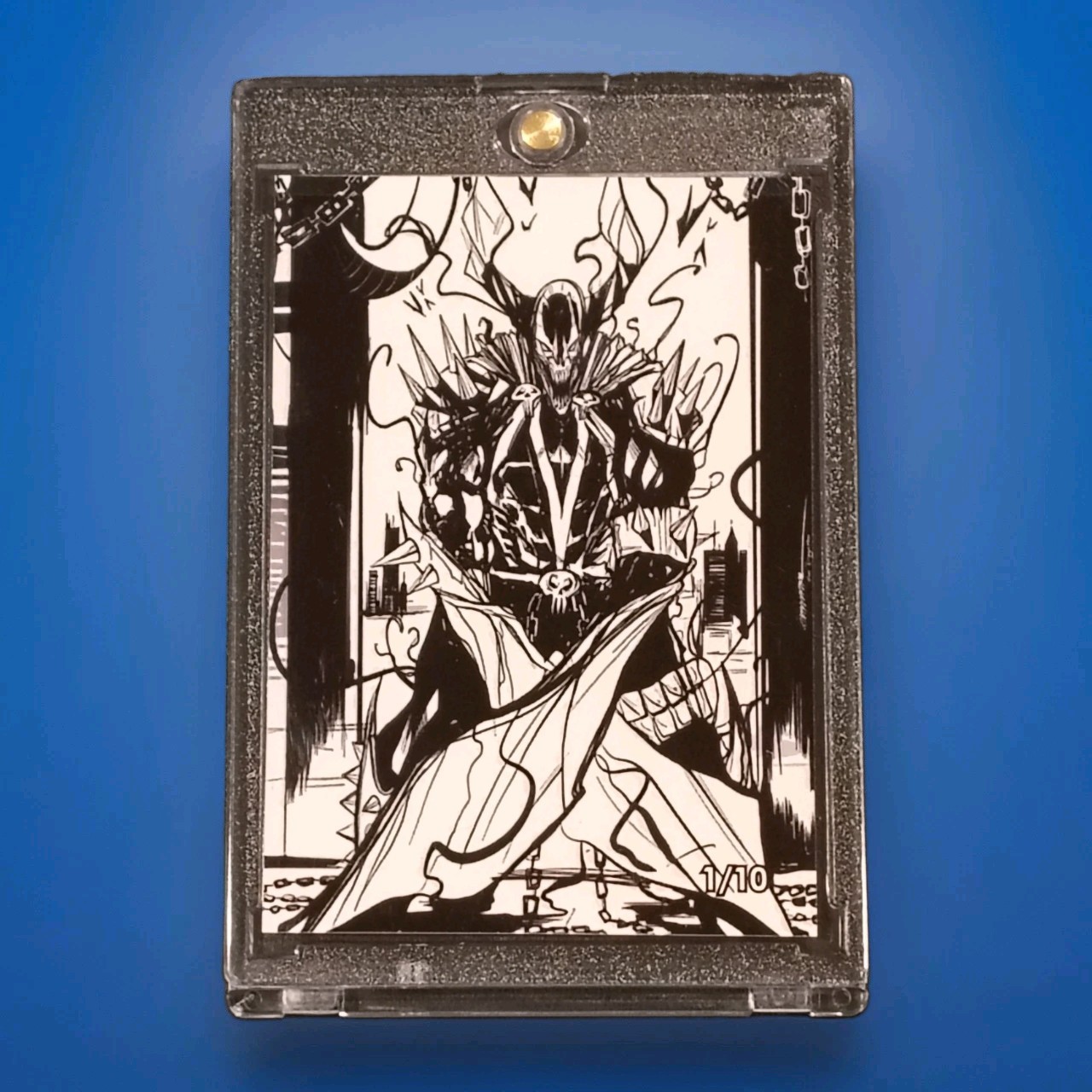 Gorkem Demir Venomized Absolute Batman #1 Spawn B&W Embossed Card #1/10
