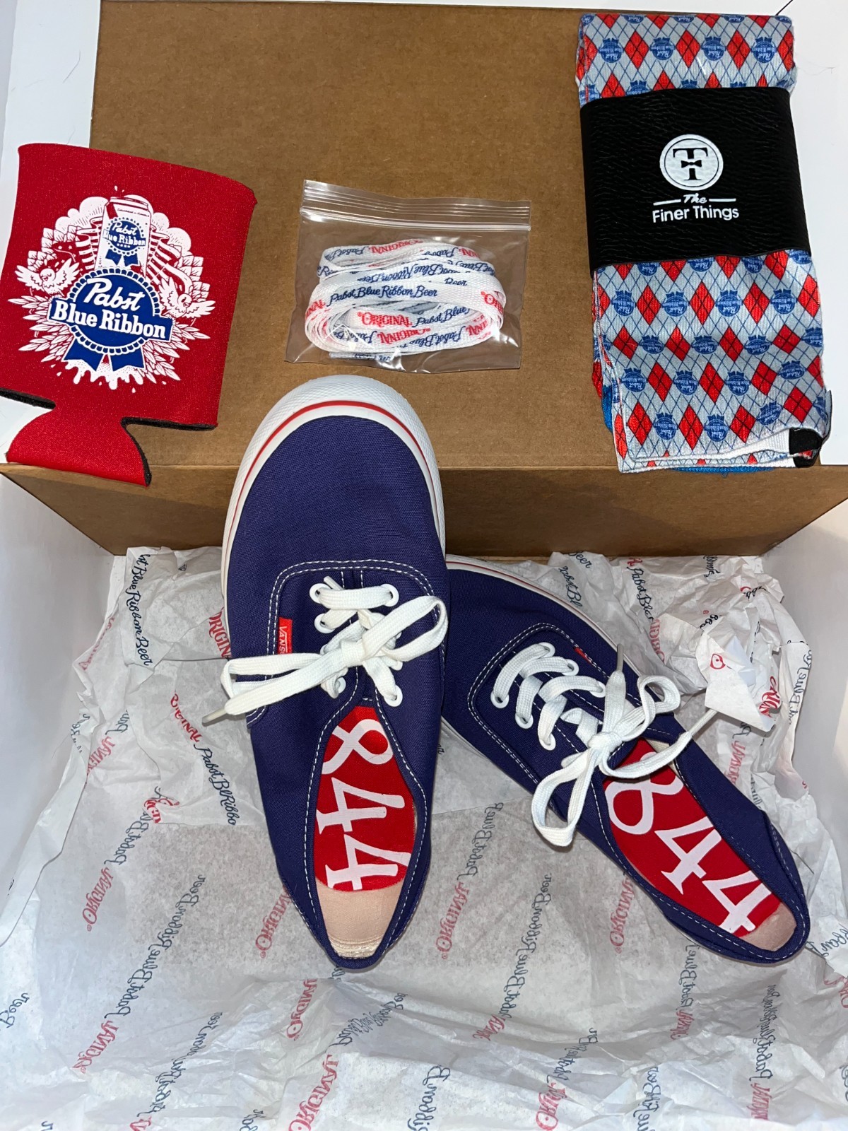Vans Authentic PBR Pabst Blue Ribbon Men’s Size 6 Womens 7.5