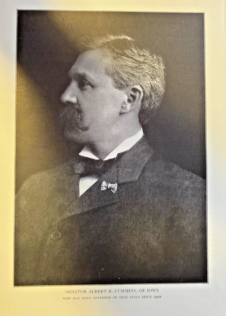 1909 Vintage Magazine Illustration Albert B. Cummins Iowa Senator