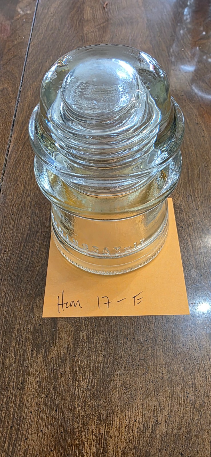 Hemingray No 17 Threaded Glass Insulator Vintage Antique Clear (E) 31-50 Hemingray No 17 Threaded Glass Insulator Vintage Antique Clear (E) 31-50