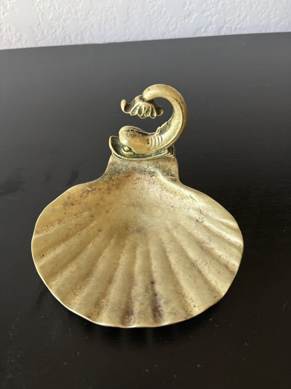 Vintage - Glo-Mar Art Works, Inc. NY ~ Dolphin Or Whale Brass Soap Dish