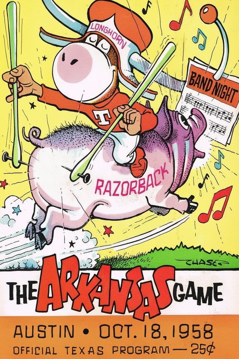 🐷 1958 Arkansas vs. Texas Game Poster - 24x36” - Rare Reprint 🤯💯