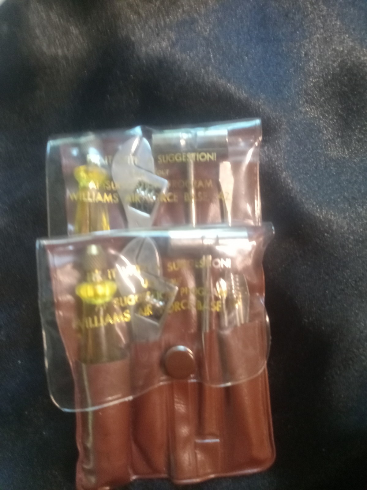 Two Vintage Miniature Tool Sets Made In Hong Kong From Williams Air Force Base Two Vintage Miniature Tool Sets Made In Hong Kong From Williams Air Force Base