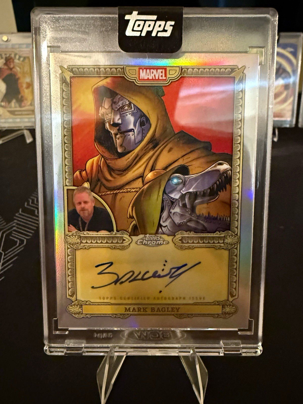 2026 Topps Mint Marvel Doctor Doom Chrome Autograph Mark Bagley CA-MBA