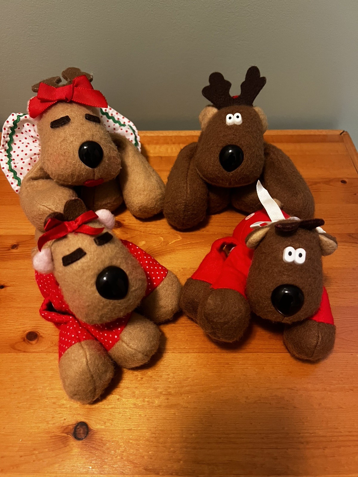 Vintage Rodney Reindeer & Friends Plush Full Set  Burger King 1980s Hallmark