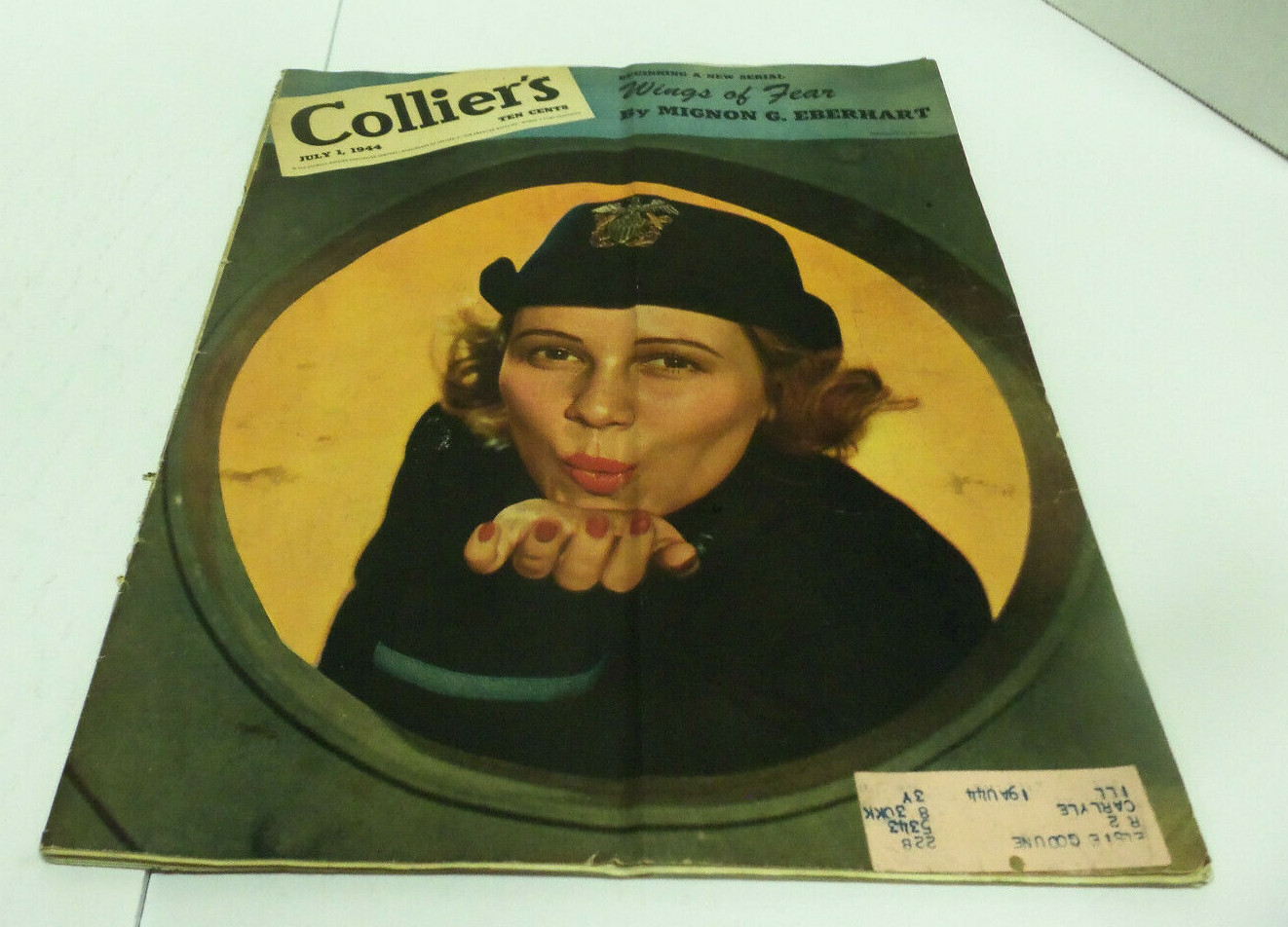 Collier\'s Magazine July 1, 1944. Wings Of Fear by Mignon G. Eberhart. Shell Rese