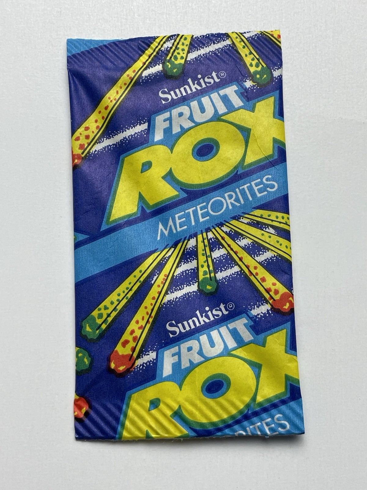 1990’s Sunkist FRUIT ROX METEORITES Fruit Snack Wrapper Vintage